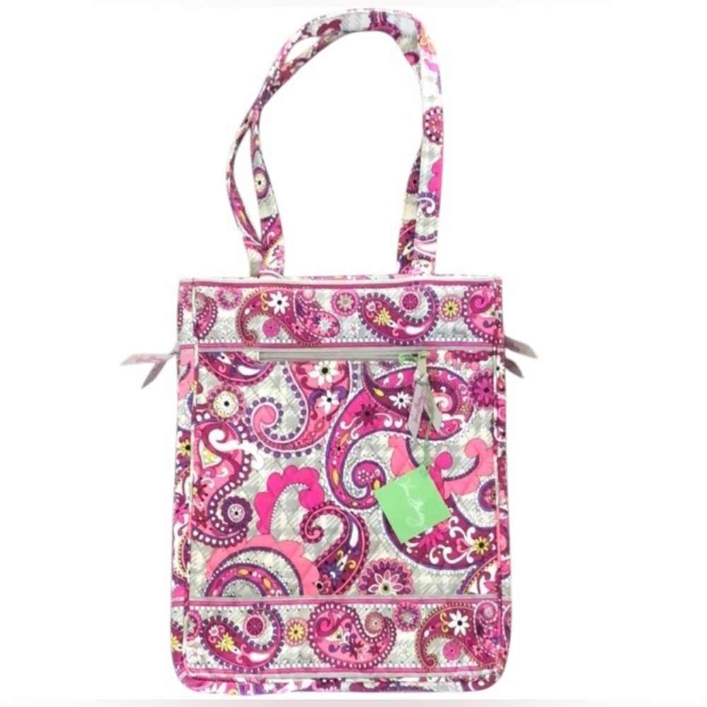 NWT VERA BRADLEY LAPTOP TRAVEL TOTE “PAISLEY MEETS PLAID” PATTERN
